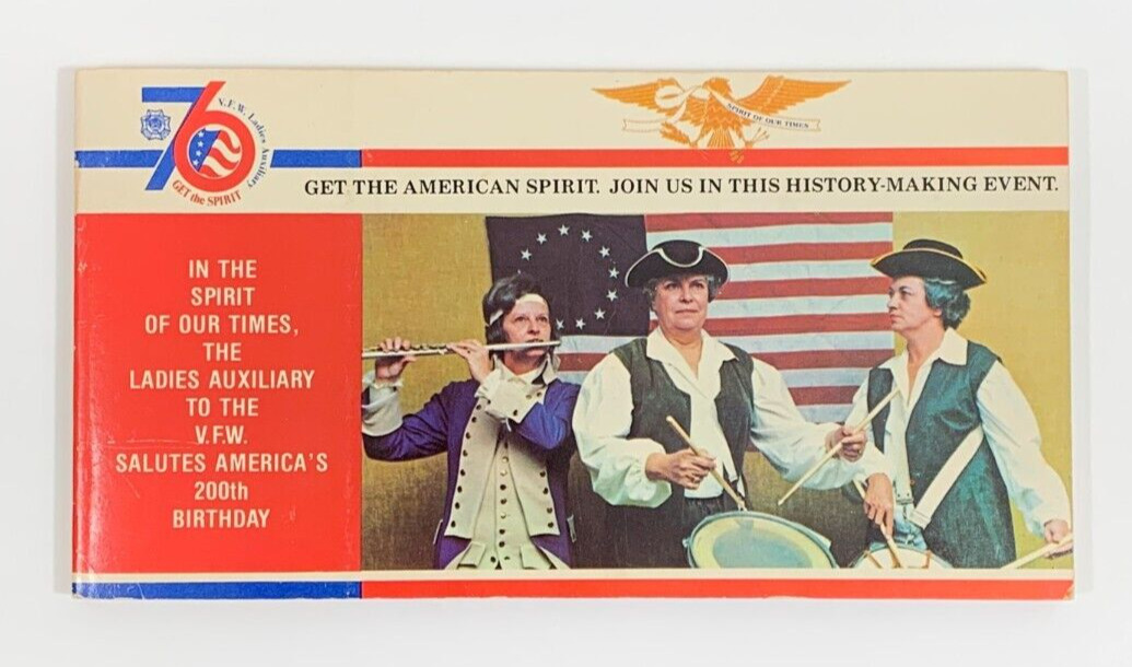 Ladies Auxiliary to the VFW Salutes Americas 200th Birthday Book of 24 Postcards