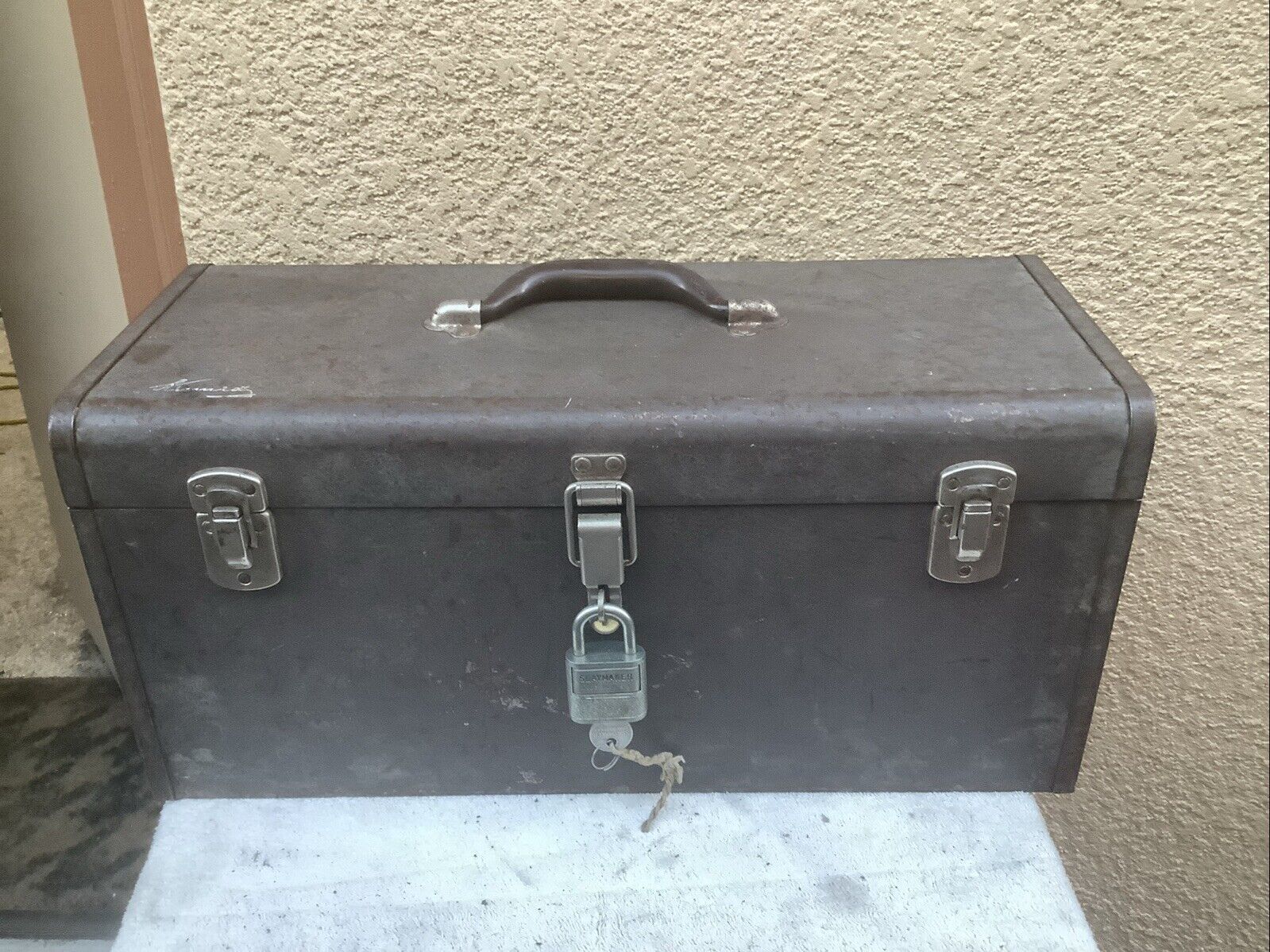 Vintage KENNEDY K-20 Machinist Toolbox with Tray USA W/Green Tray & Keyed Lock