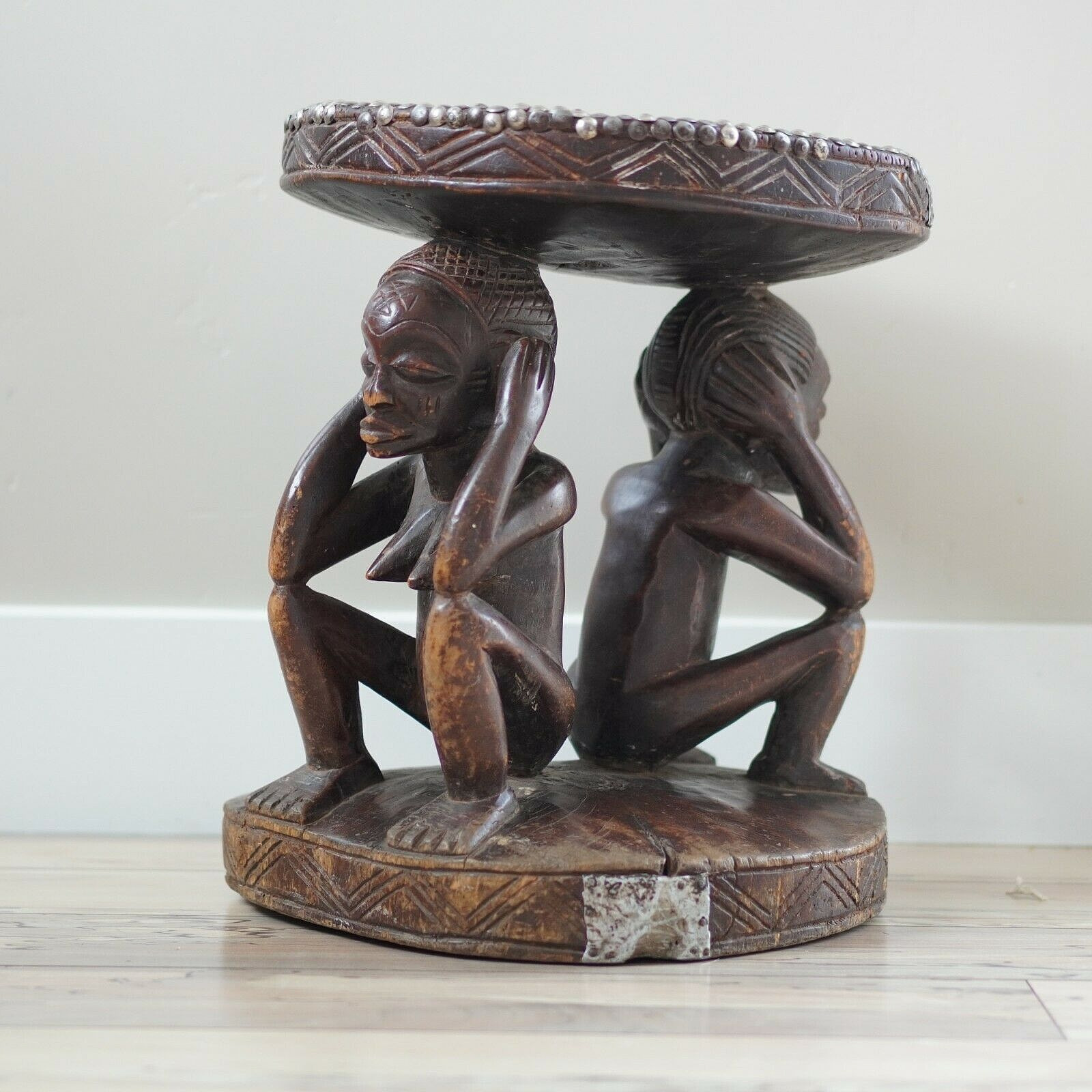 Antique Luba African Stool | African Wood Stool |Vintage Stool | Side Stool