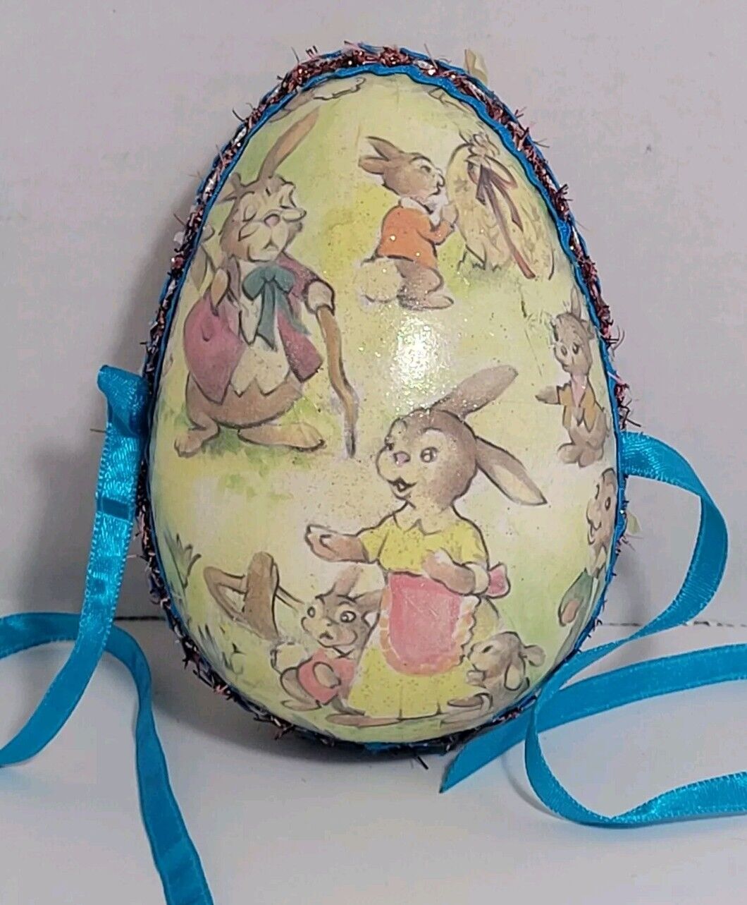 Vintage Katherine's Collection Easter Egg Candy Container Paper Mache