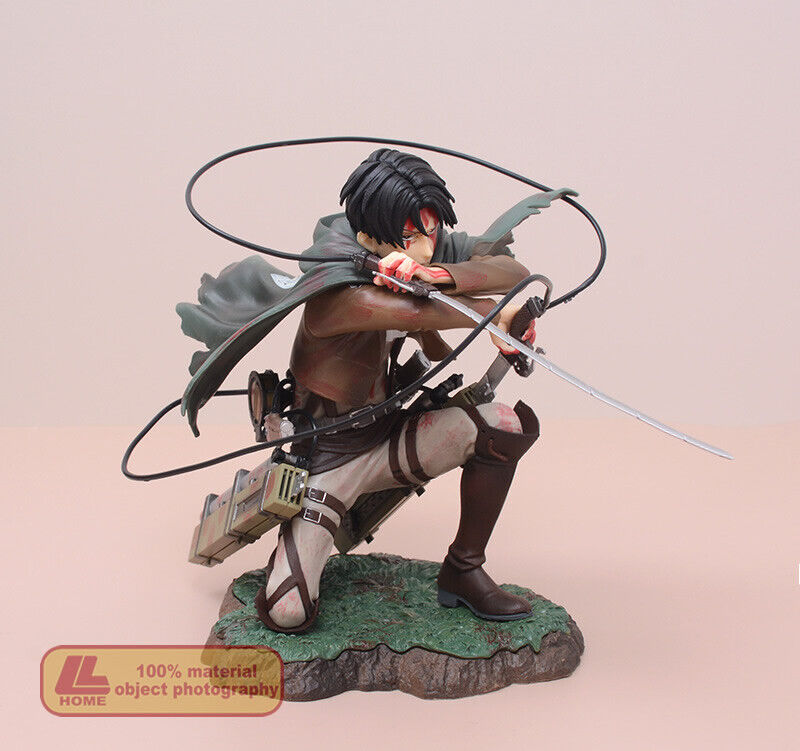 Anime Attack On Titan Captain Levi Ackerman Battle action Figure Statue Toy Gift