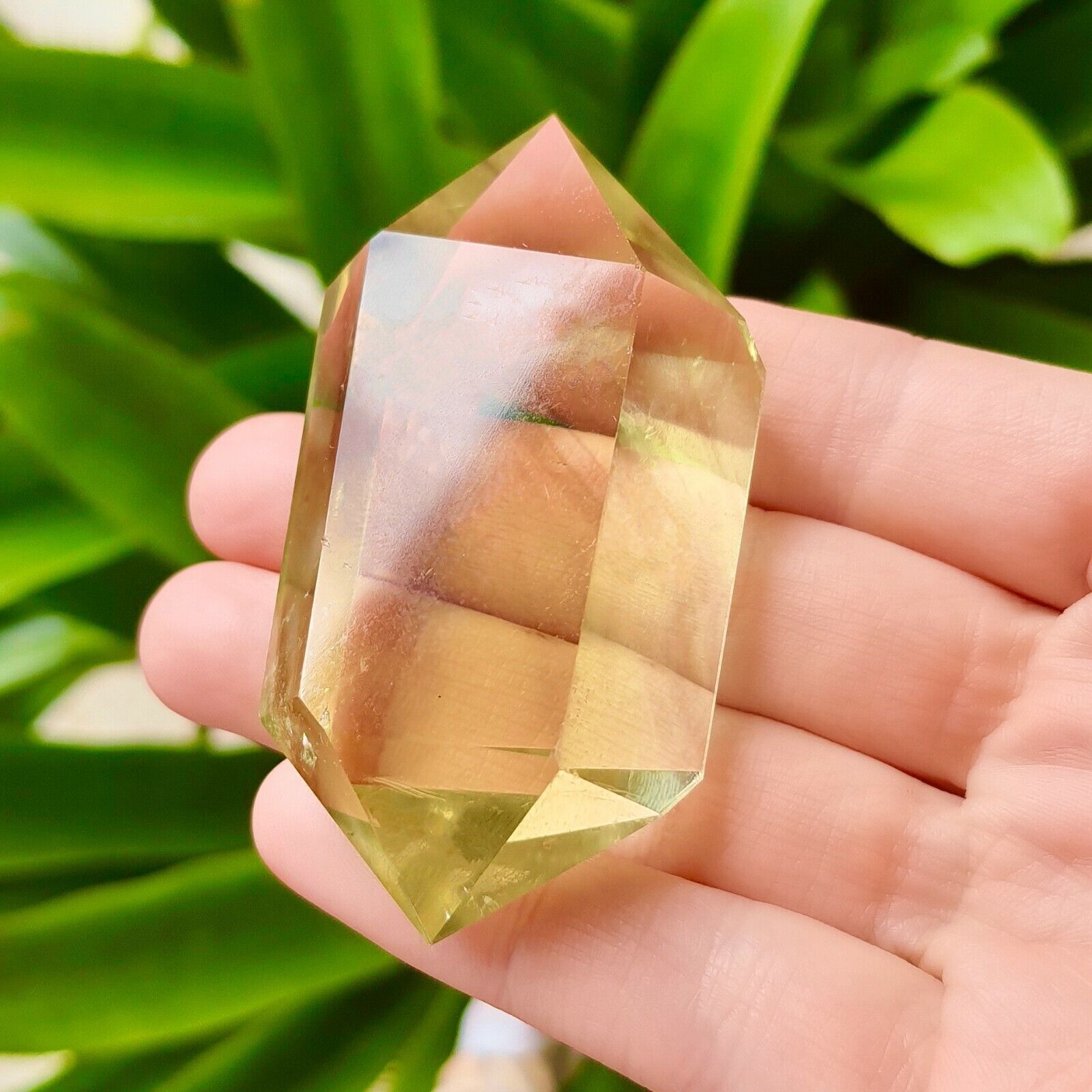 Natural Pure Smoky Citrine. Large Double terminated crystal. Manifest wealth
