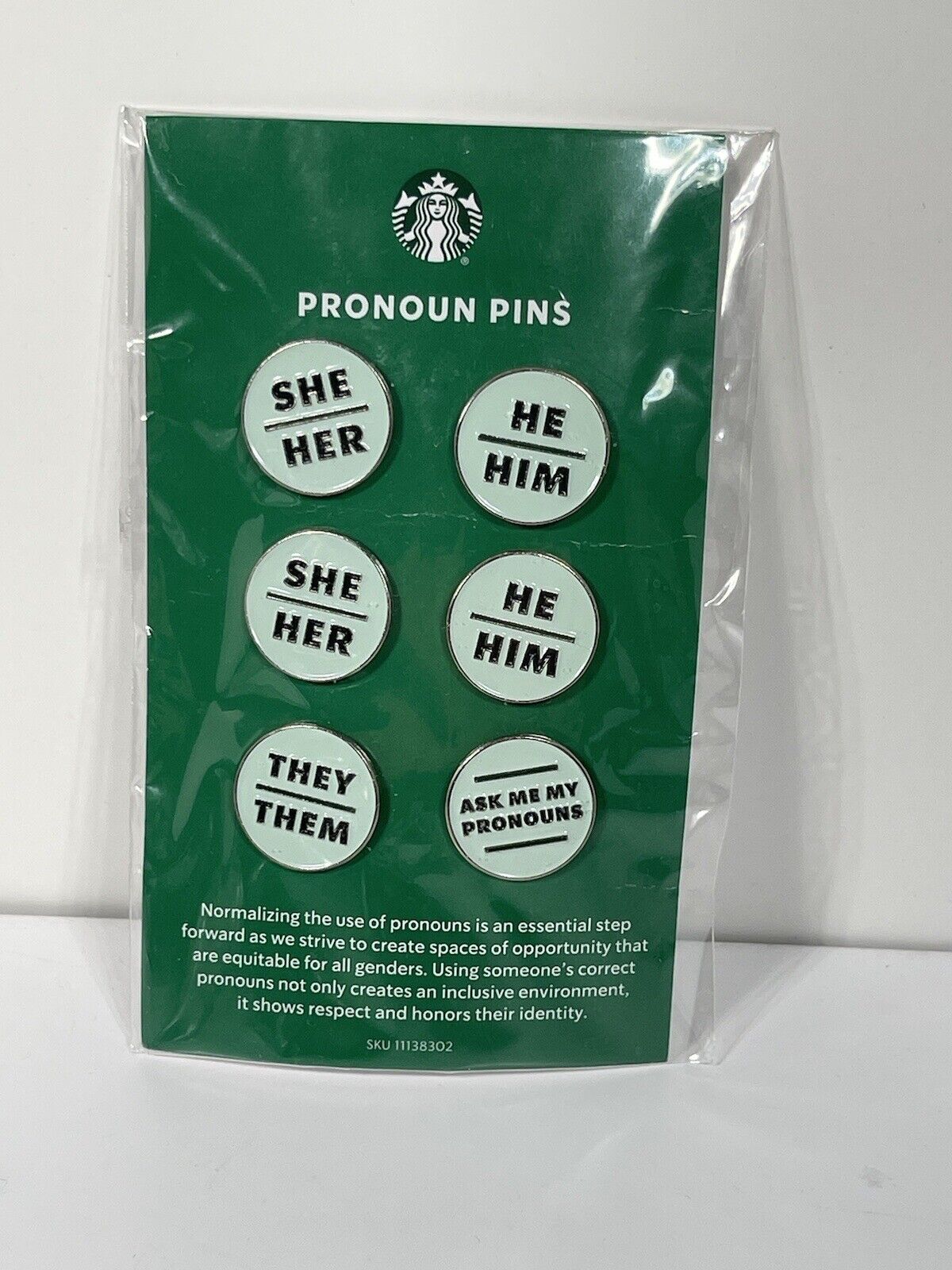 Starbucks Pronouns Pin Enamel Collectors Set of 6 Rare Pride She He They Ask New