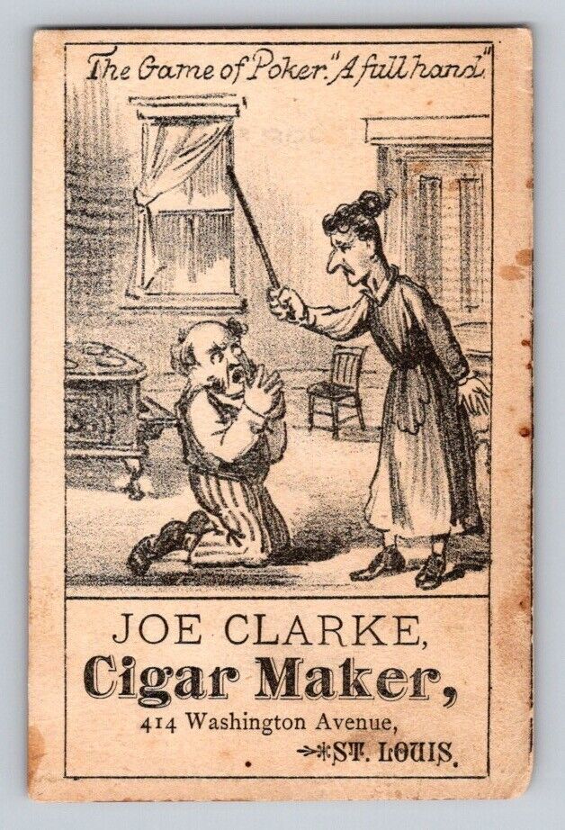 Joe Clarke Cigar Maker Comic Poker St Louis Missouri MO P39