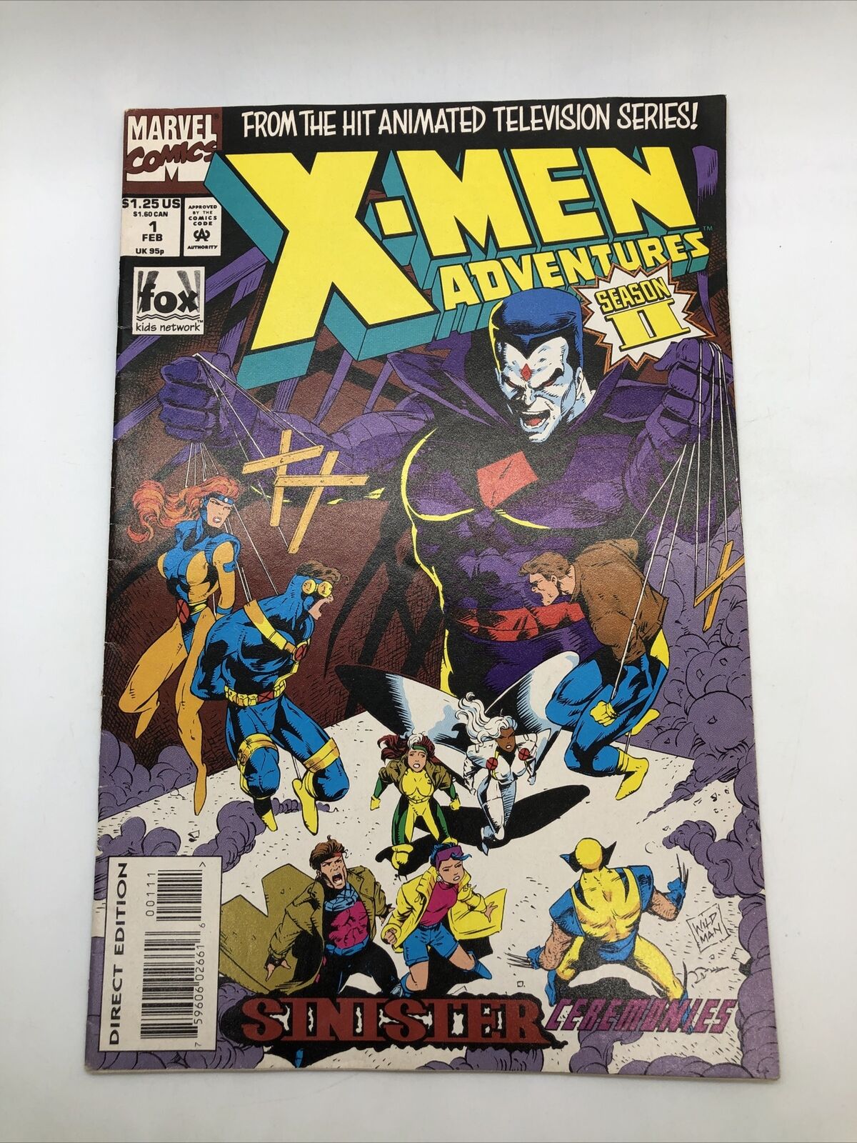 X-Men Adventures, Vol. 2 #1 (1994) Ralph Macchio Andrew Wildman Cover