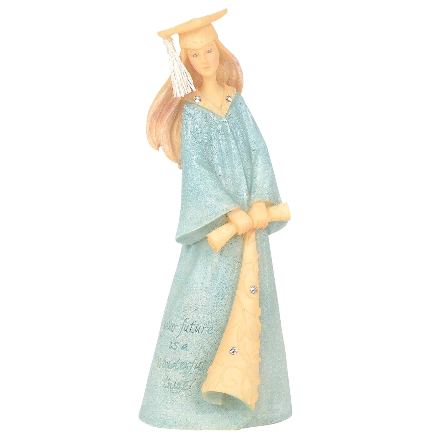 ✿ New FOUNDATIONS Figurine GRADUATION Crystal Girl Gown Robe Celebration Statue