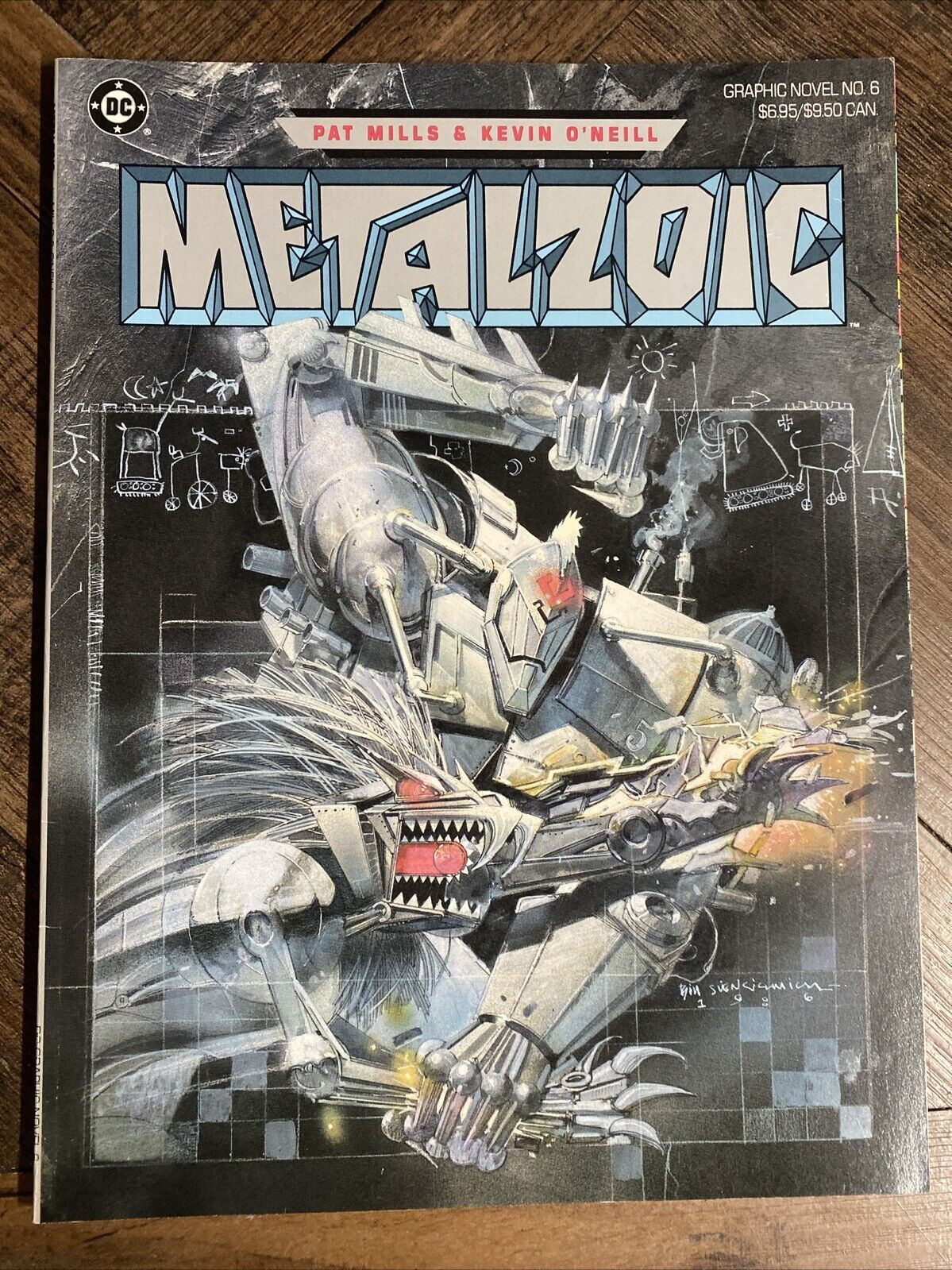 Vintage 1986 Metalzoic Graphic Novel #6 DC Pat Mills Kevin O\'Neill 1st Print