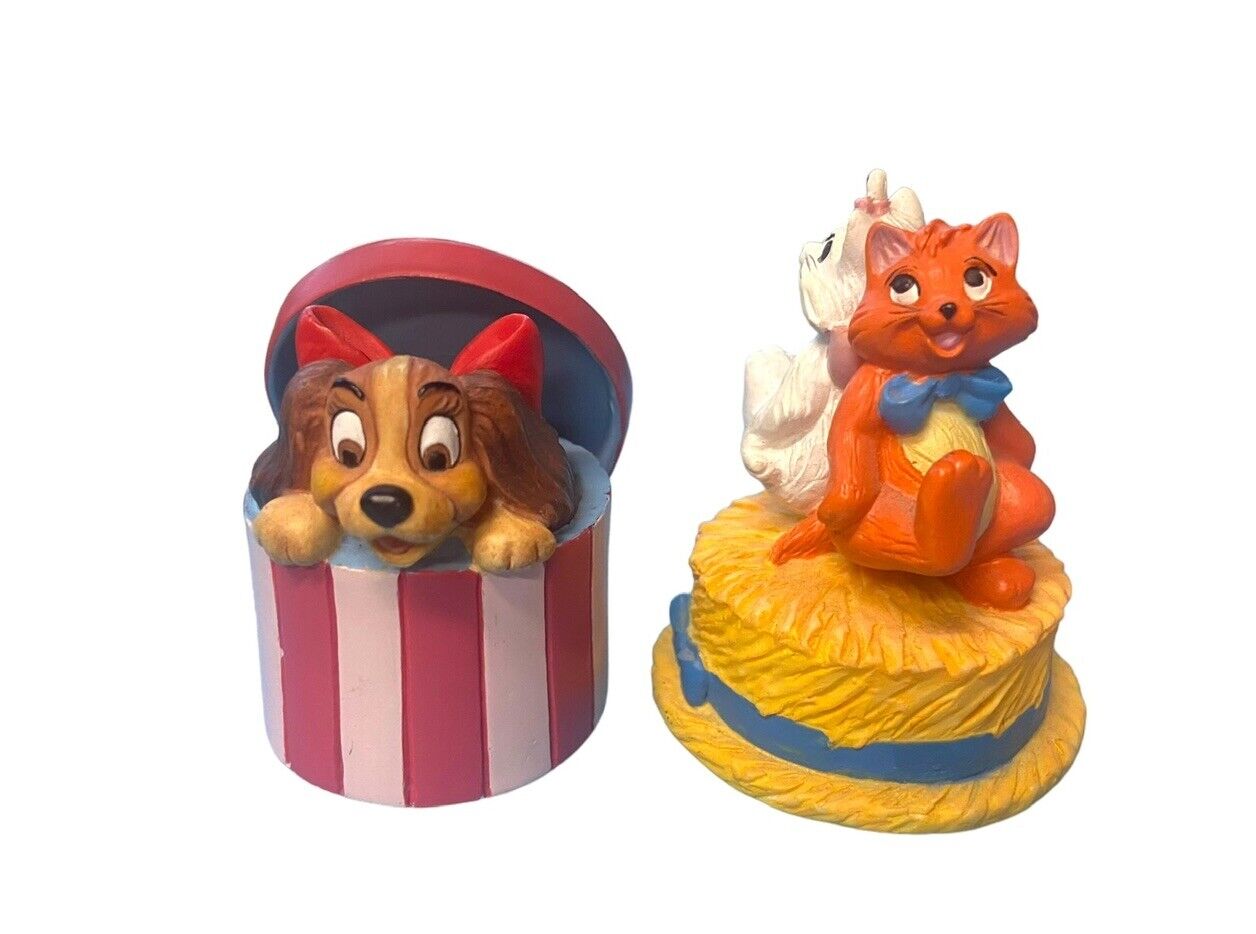 Lenox Vintage Disney Collectible Figurines Aristocrats + Lady And The Tramp