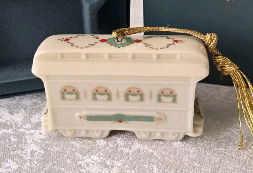 Vintage Lenox 1991 Train Dining Car Ornament Yuletide Express Collection