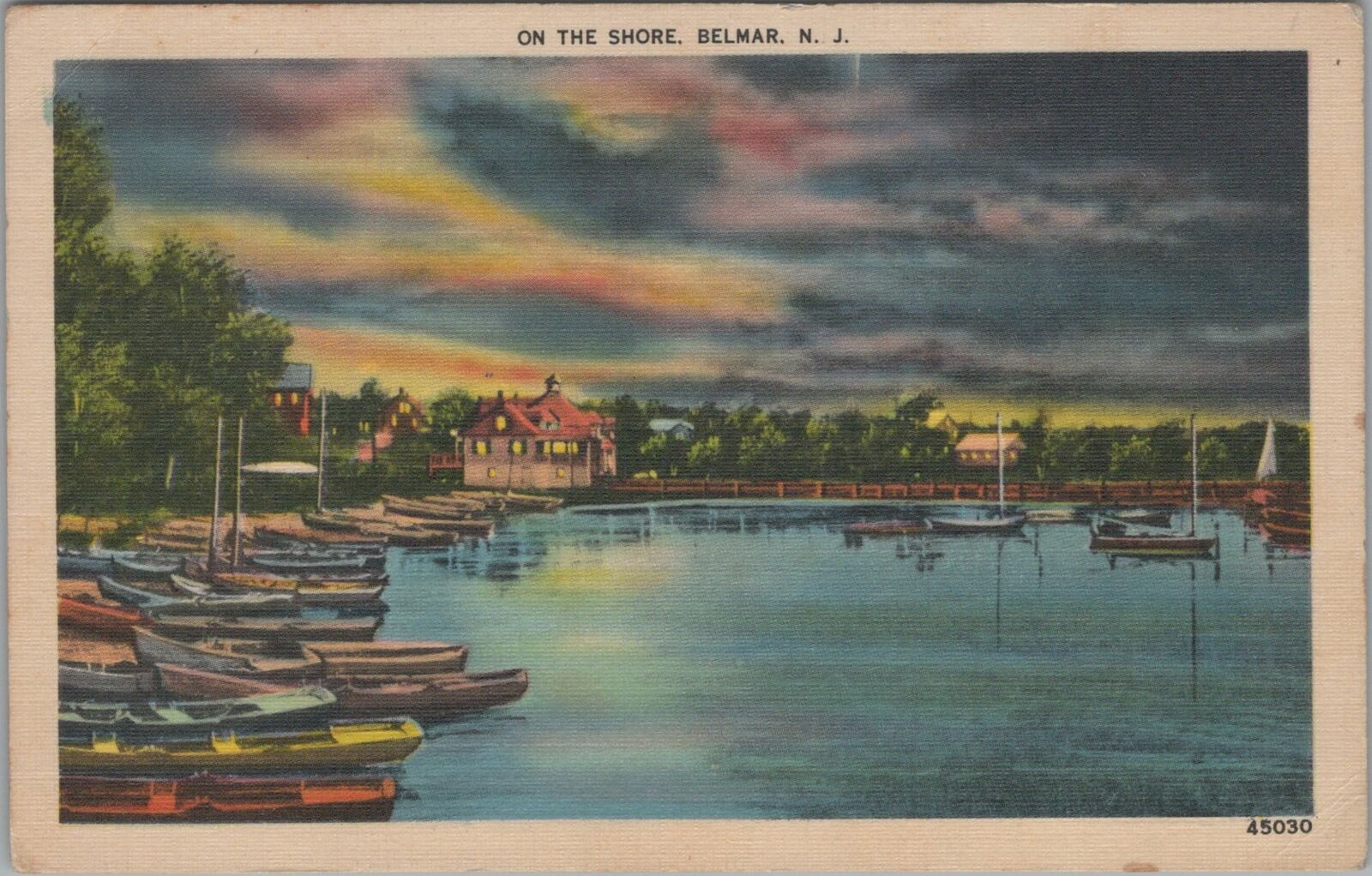 Postcard On the Shore Belmar NJ 
