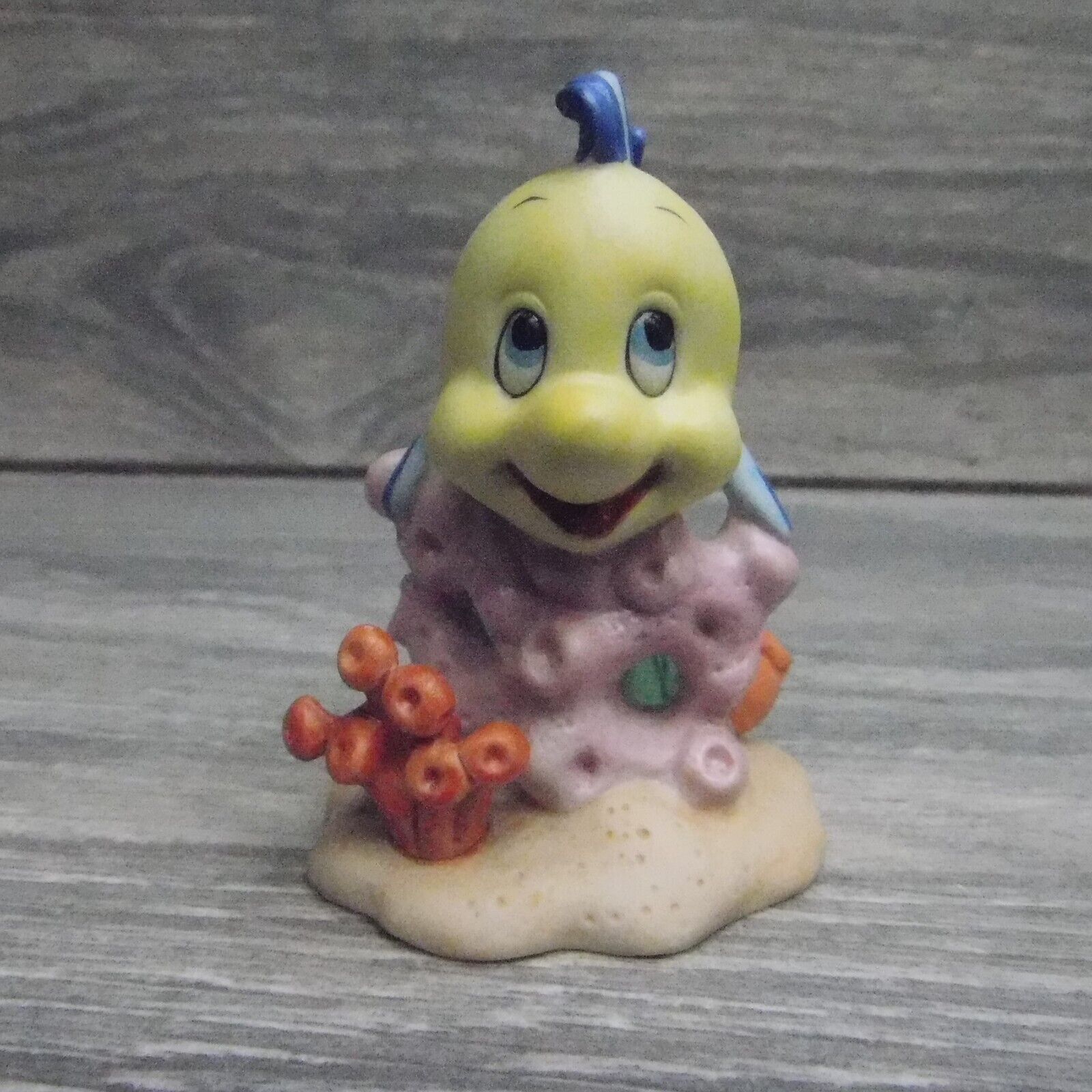 Vintage Disney Flounder Fish Collectible Figurine Decoration The Little Mermaid