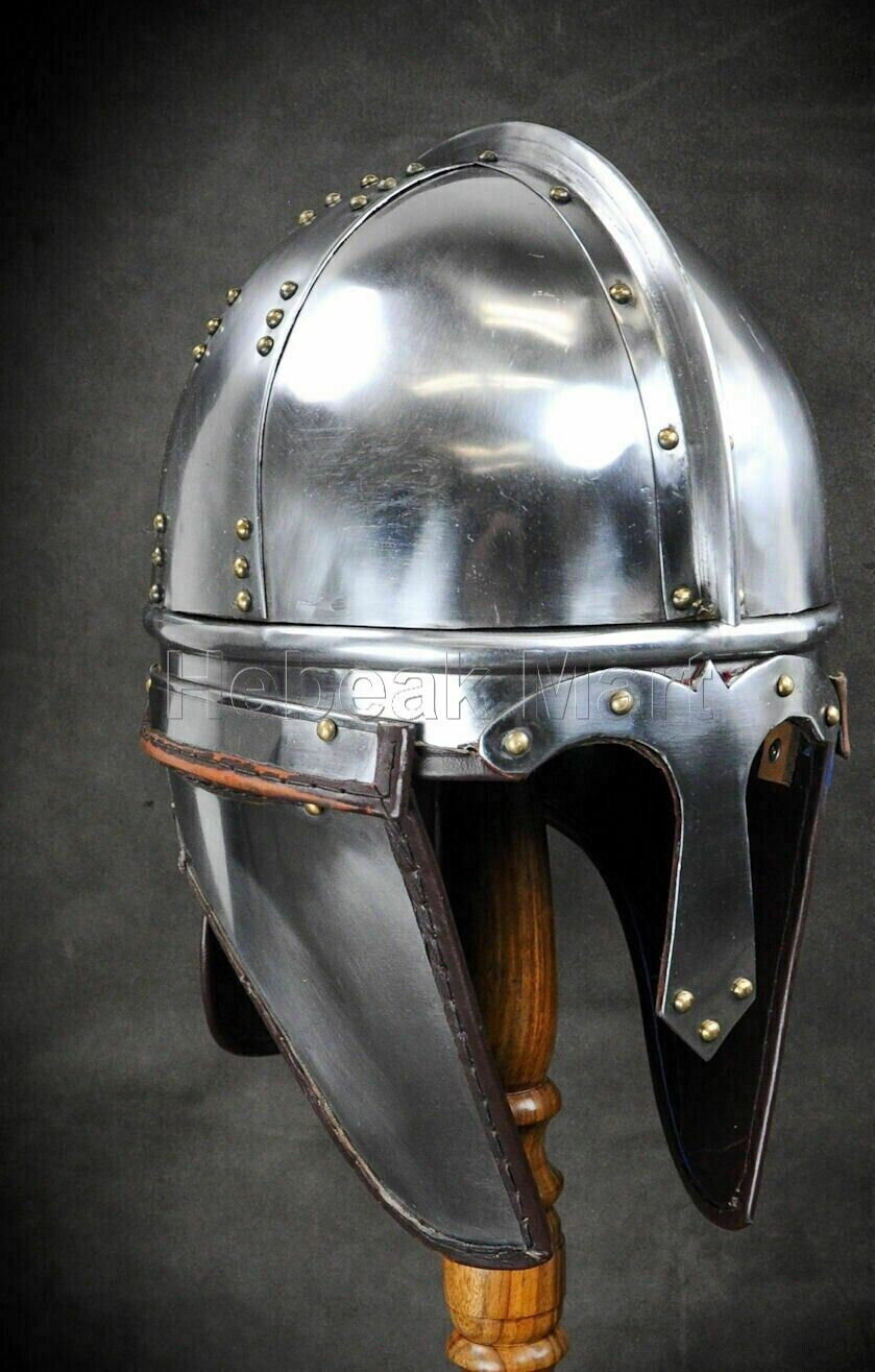 Medieval Steel Infantry Late Roman Ridge Helmet Burgh Castle Templar Helmet