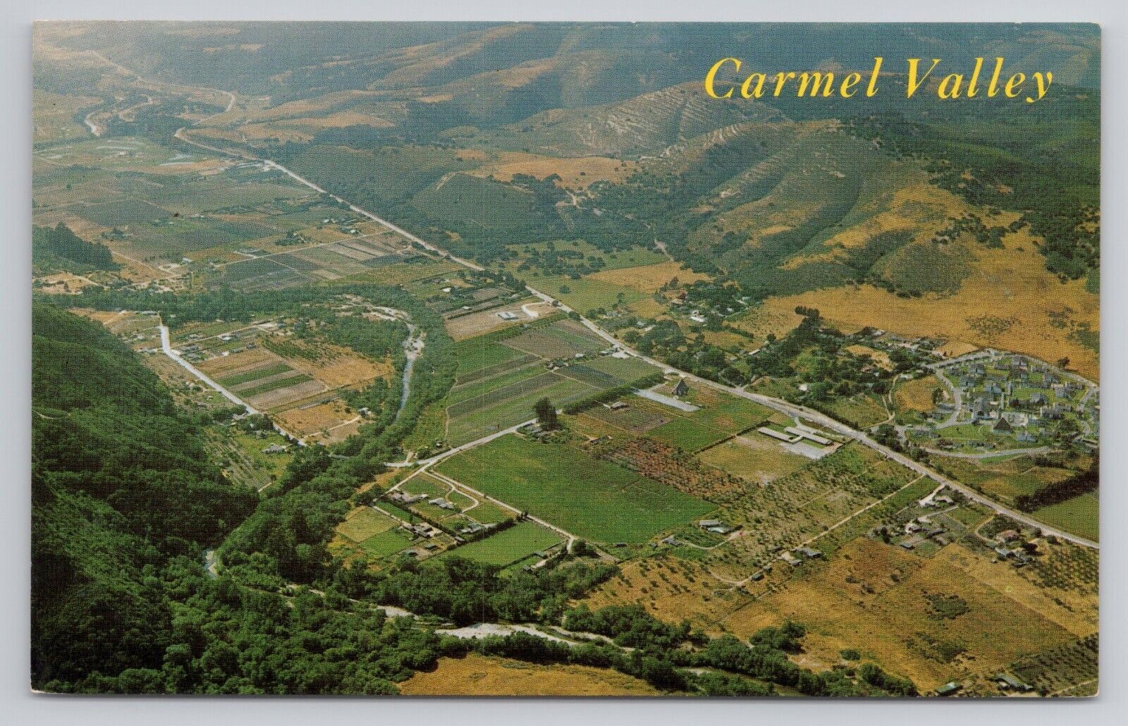 Carmel Valley An aerial showing famed Carmel Valley Postcard 3178