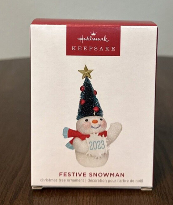 2023 Hallmark FESTIVE SNOWMAN Keepsake Ornament Limited Edition