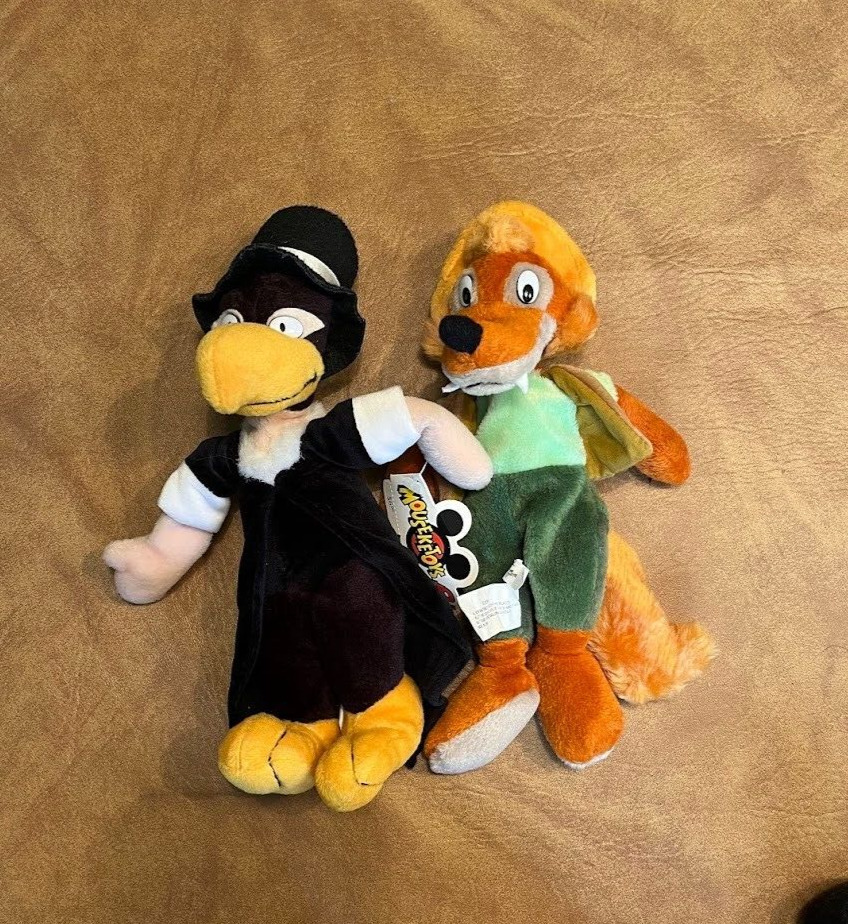 Disney Song of the South Brer Fox and Vulture Bean Bag Plush Lot of 2