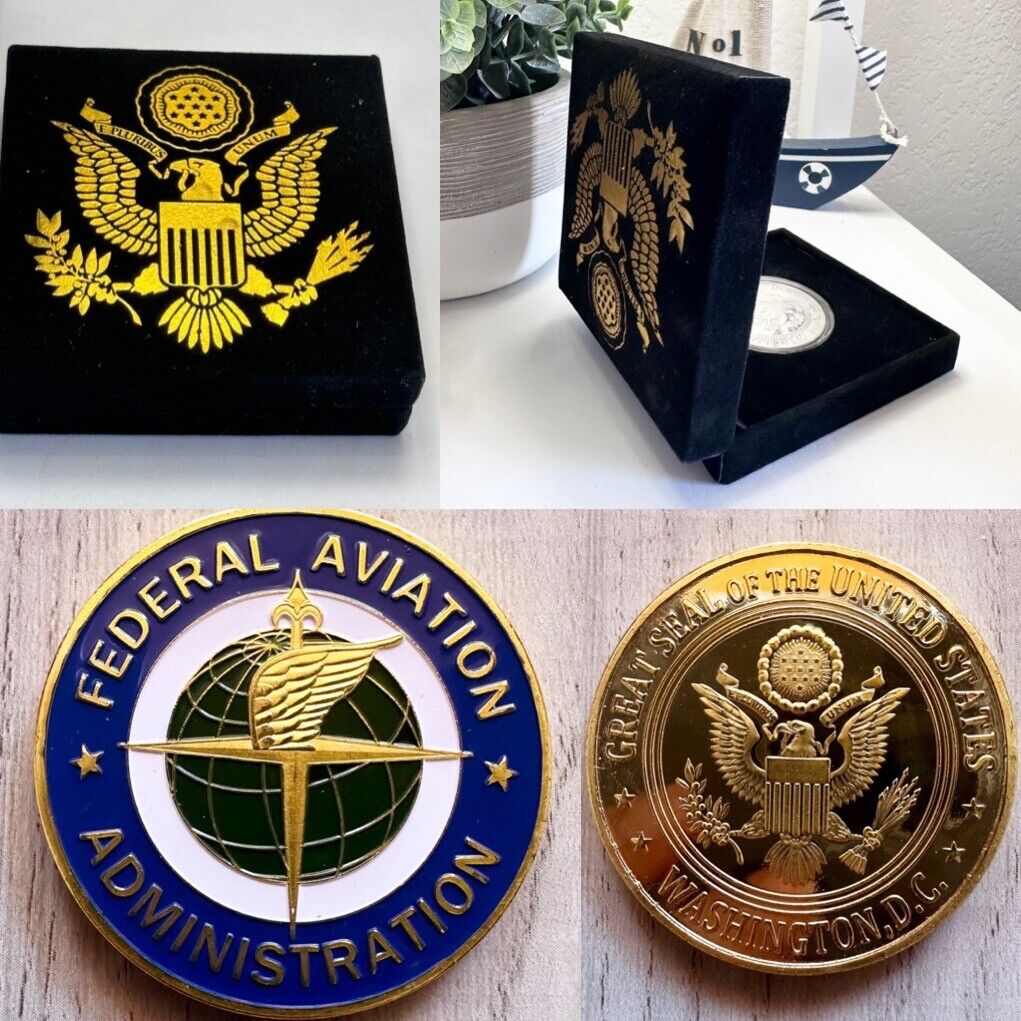 FEDERAL AVIATION ADMINISTRATION (FAA) Challenge Coin with special velvet case