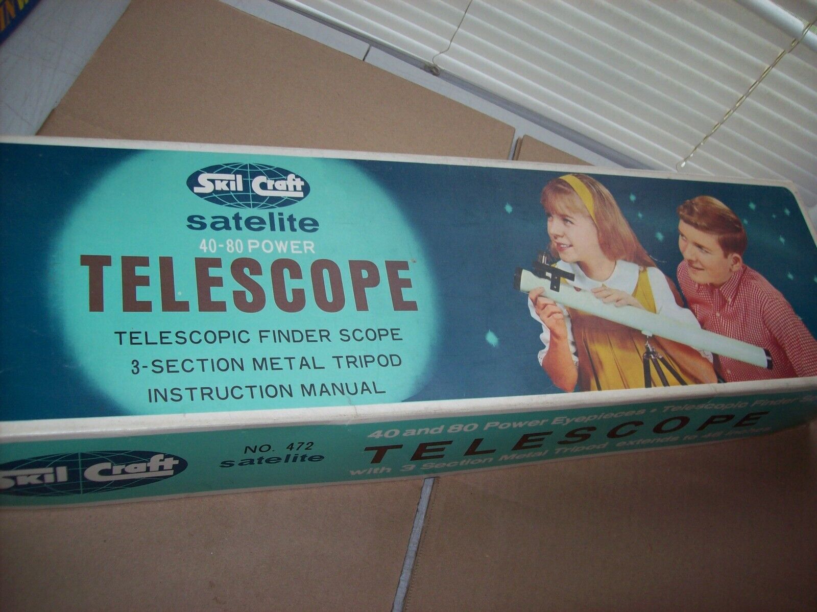 Vintage 1969 Skil Craft Telescope #472 in the box with manual