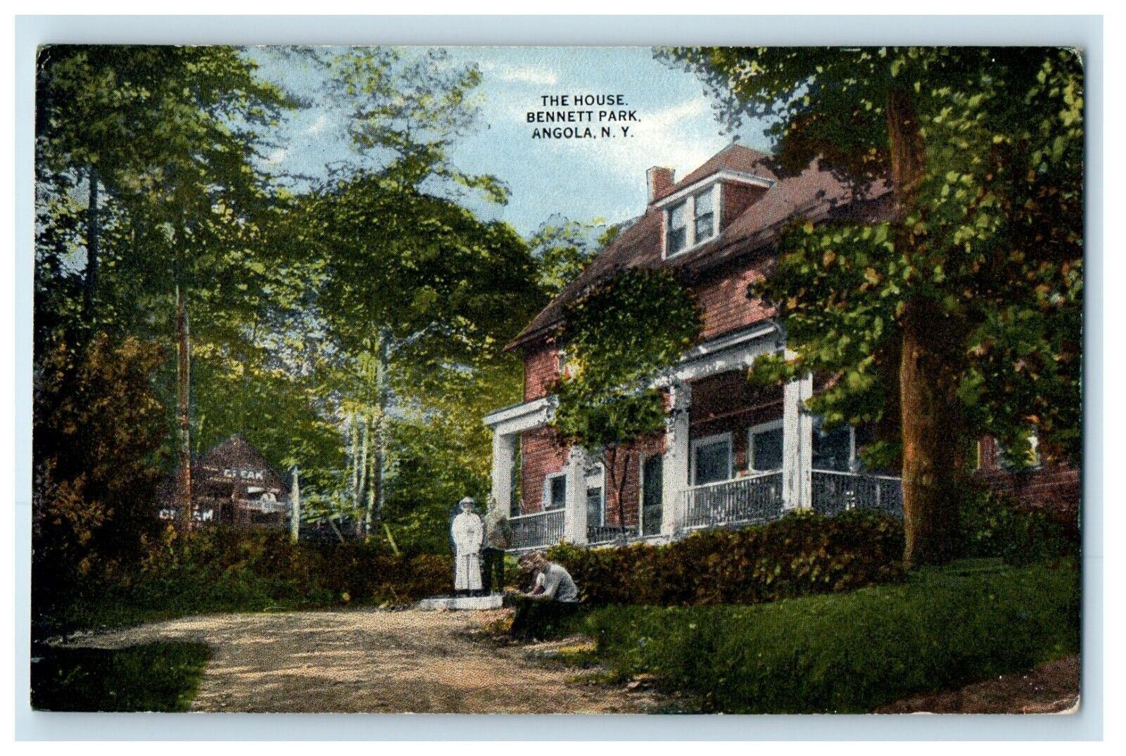 c1930's The House Bennette Park Angola New York NY Unposted Vintage Postcard