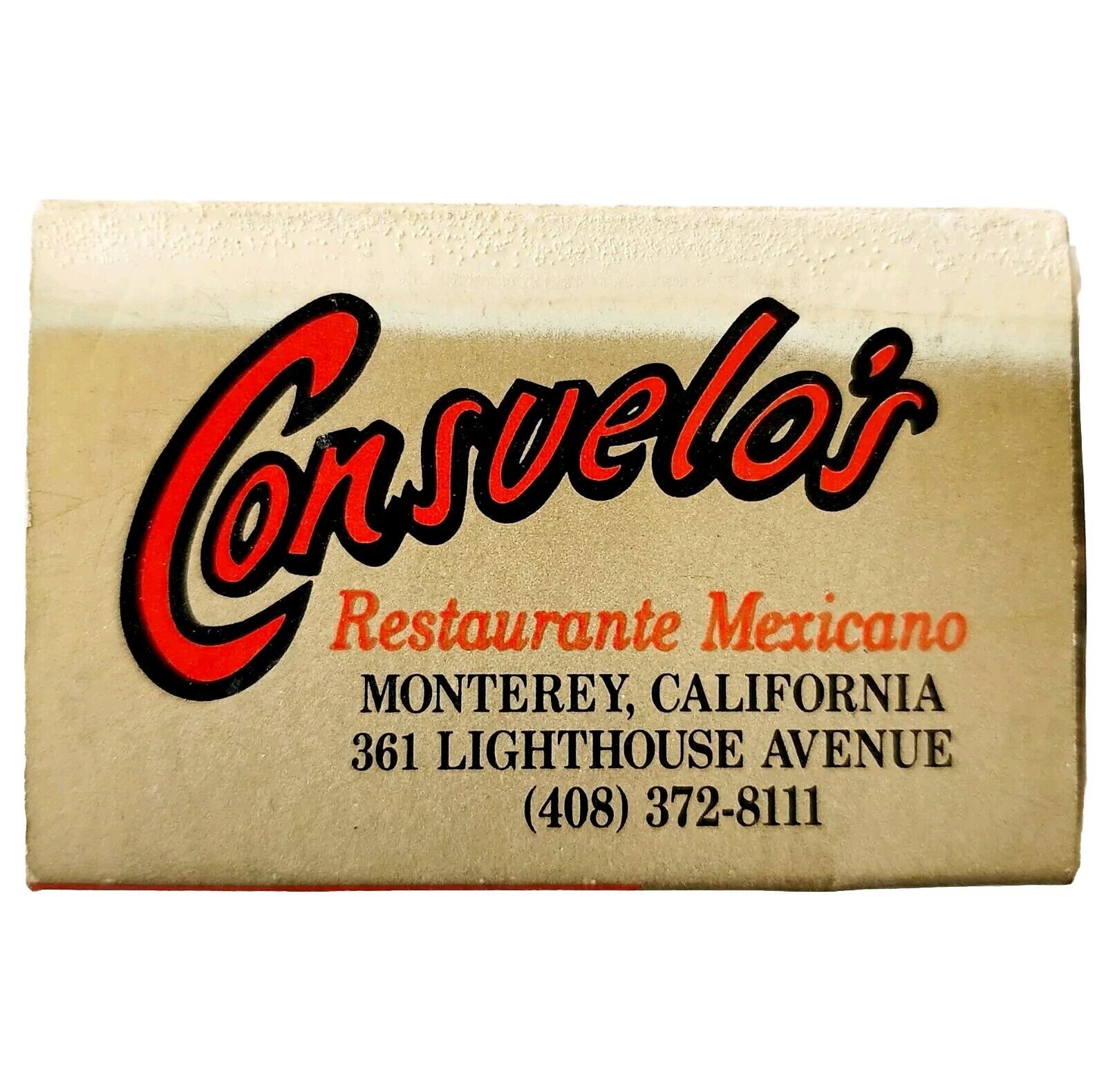 Consuelo\'s Mexican Restaurant Vintage Box Matches Monterey CA Collectible E76m2
