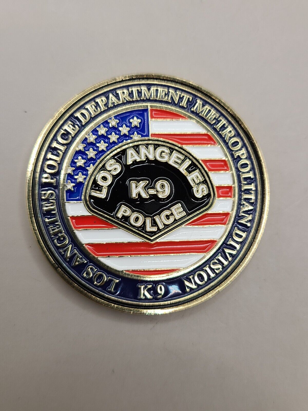 Los Angeles K-9 Police Metropolitan Division Challenge Coin 1.75