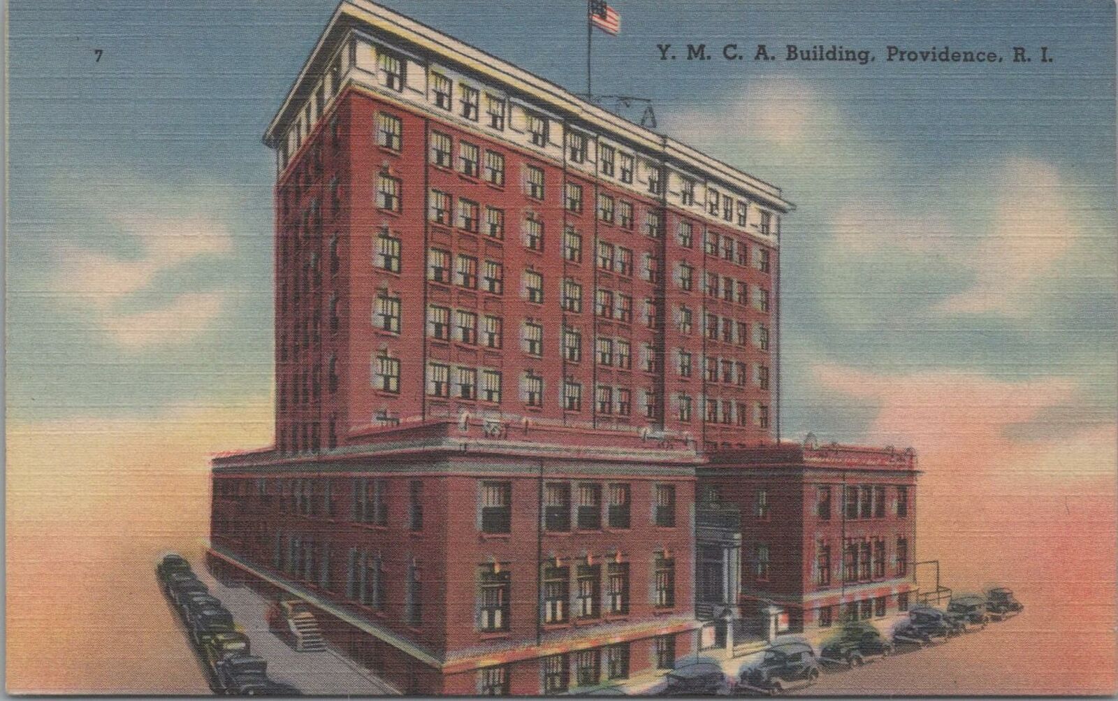 Postcard YMCA Building Providence RI Rhode Island 