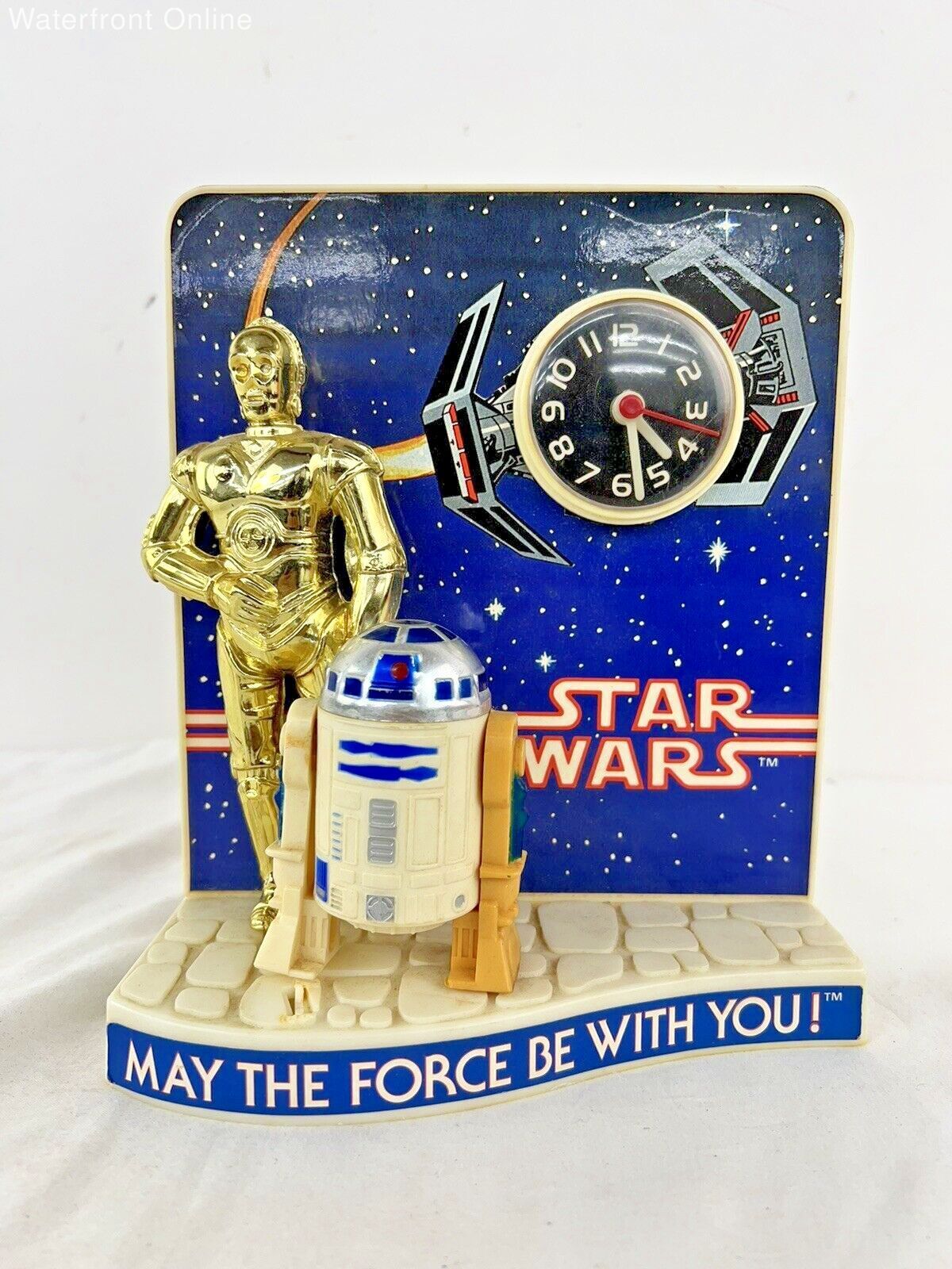 Vintage Star Wars C-3PO R2-D2 Clock Lucasfilm Bradley Works