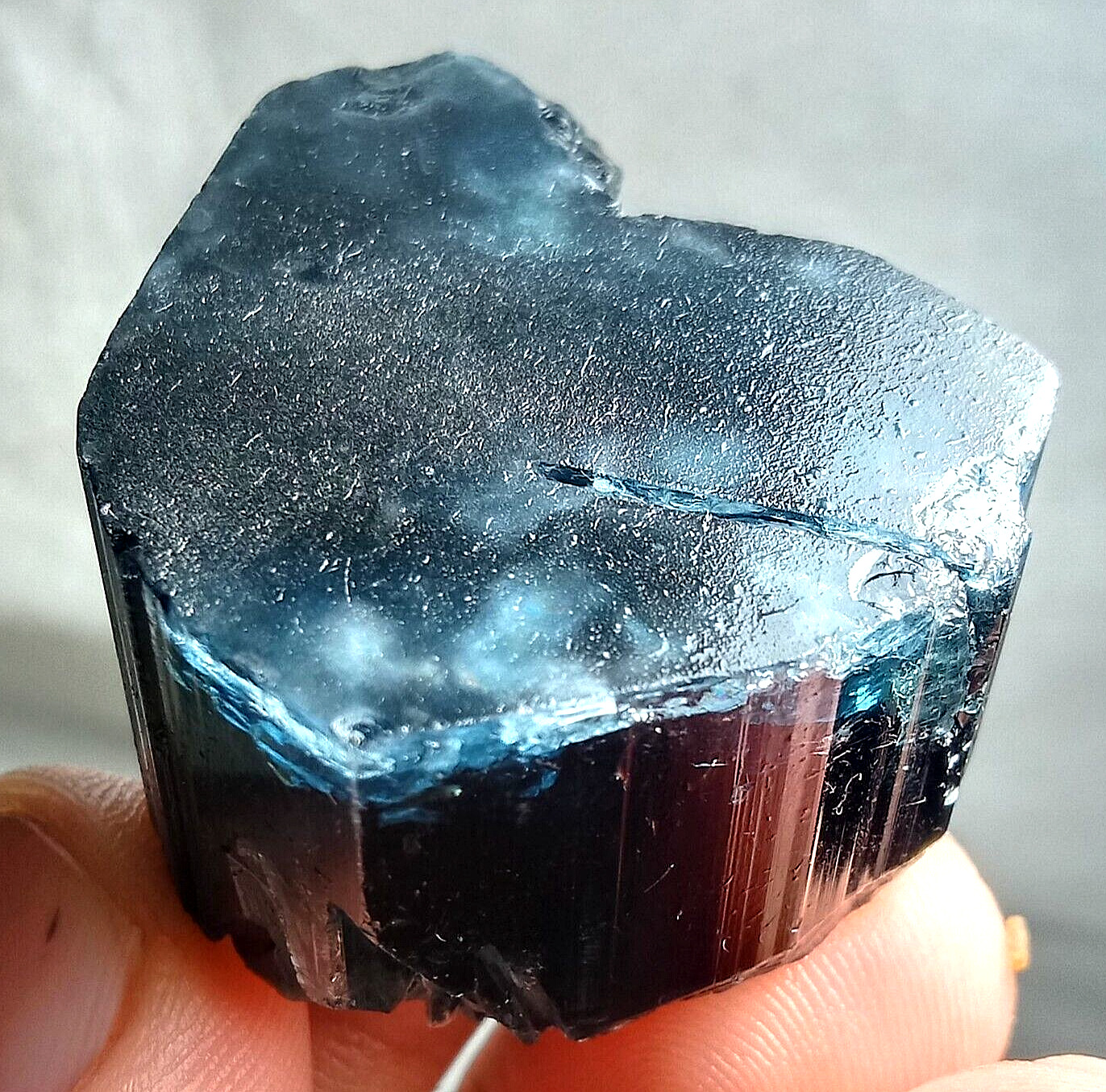 Natural Blue Cap Tourmaline with Albite crystal specimen -265 carats @ Afgh.AA
