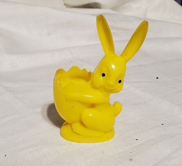 Vintage Rosbro Easter rabbit holding candy holder