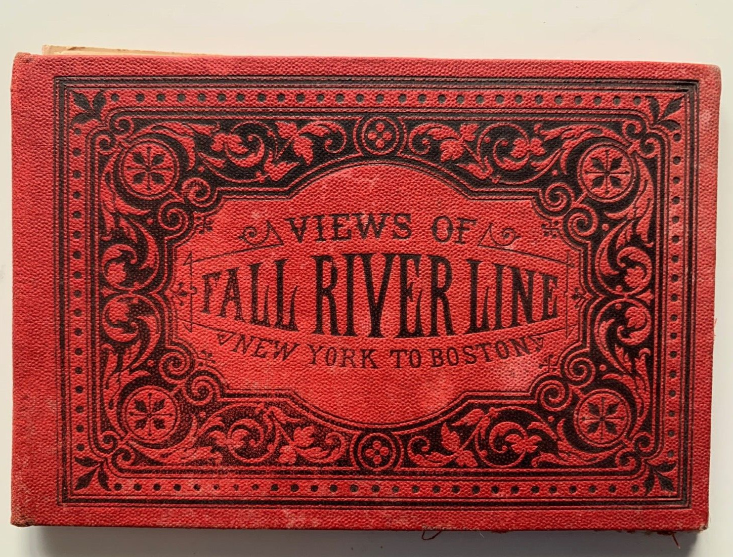 Vintage c 1890s Views of Fall River Line New York - Boston Souvenir fold-out