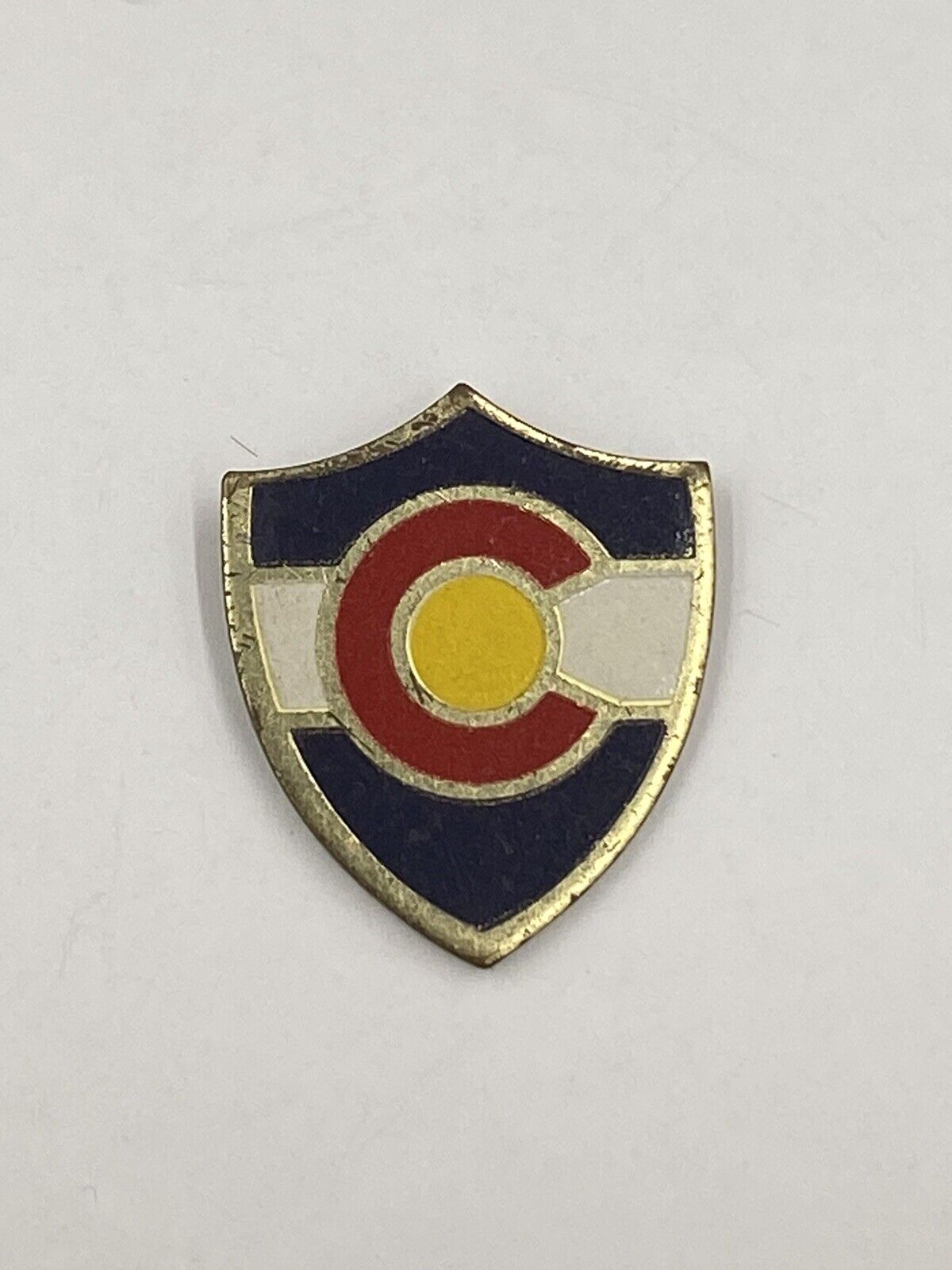 Vintage Colorado State Shield Crest Lapel Pin Vest