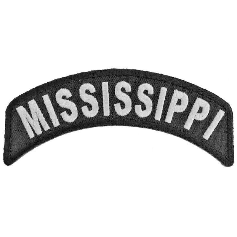 Mississippi State Rocker Sew on Iron on Embroidered Patch 4
