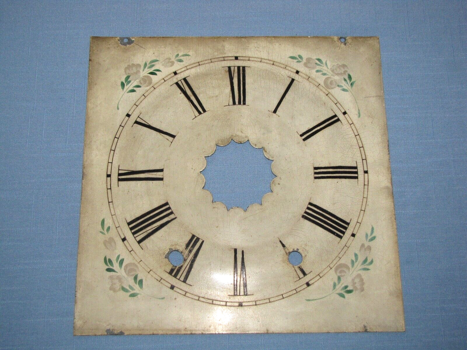 Antique Ogee Clock Metal Dial