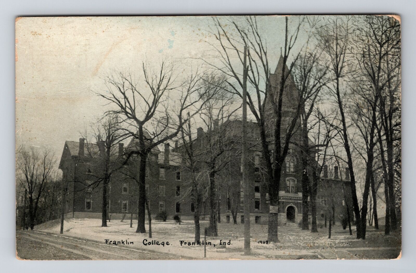 Franklin College IN-Indiana, Baptist Manual-Labor Institute, Vintage Postcard
