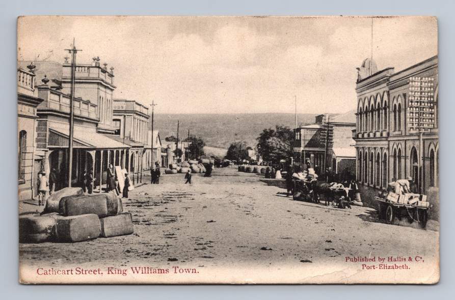 Cathcart Street QONCE King Williams Town South Africa Antique PC Cover to London