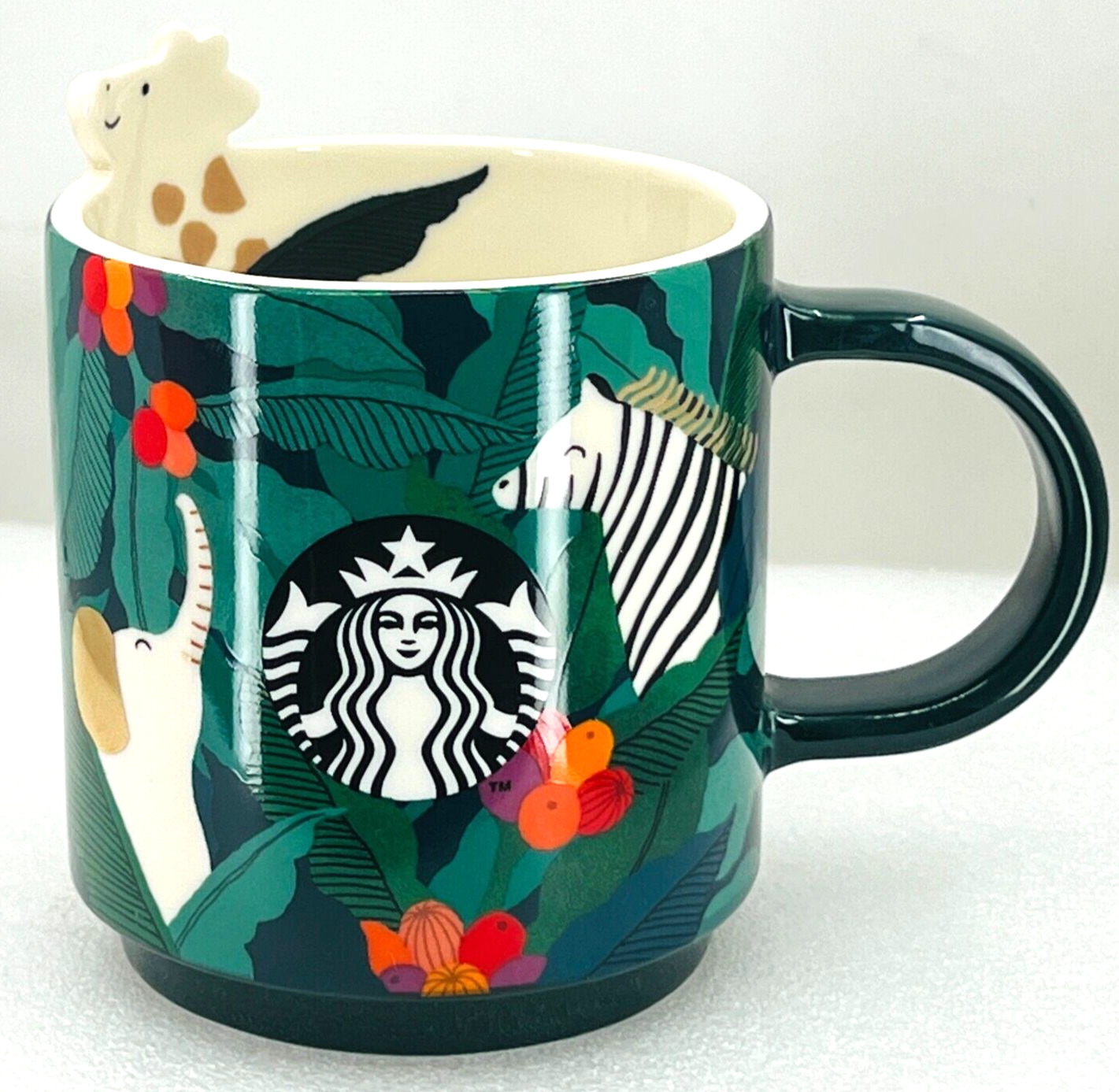 Starbucks Mug Savannah Animals Green -296ml  (NIB)