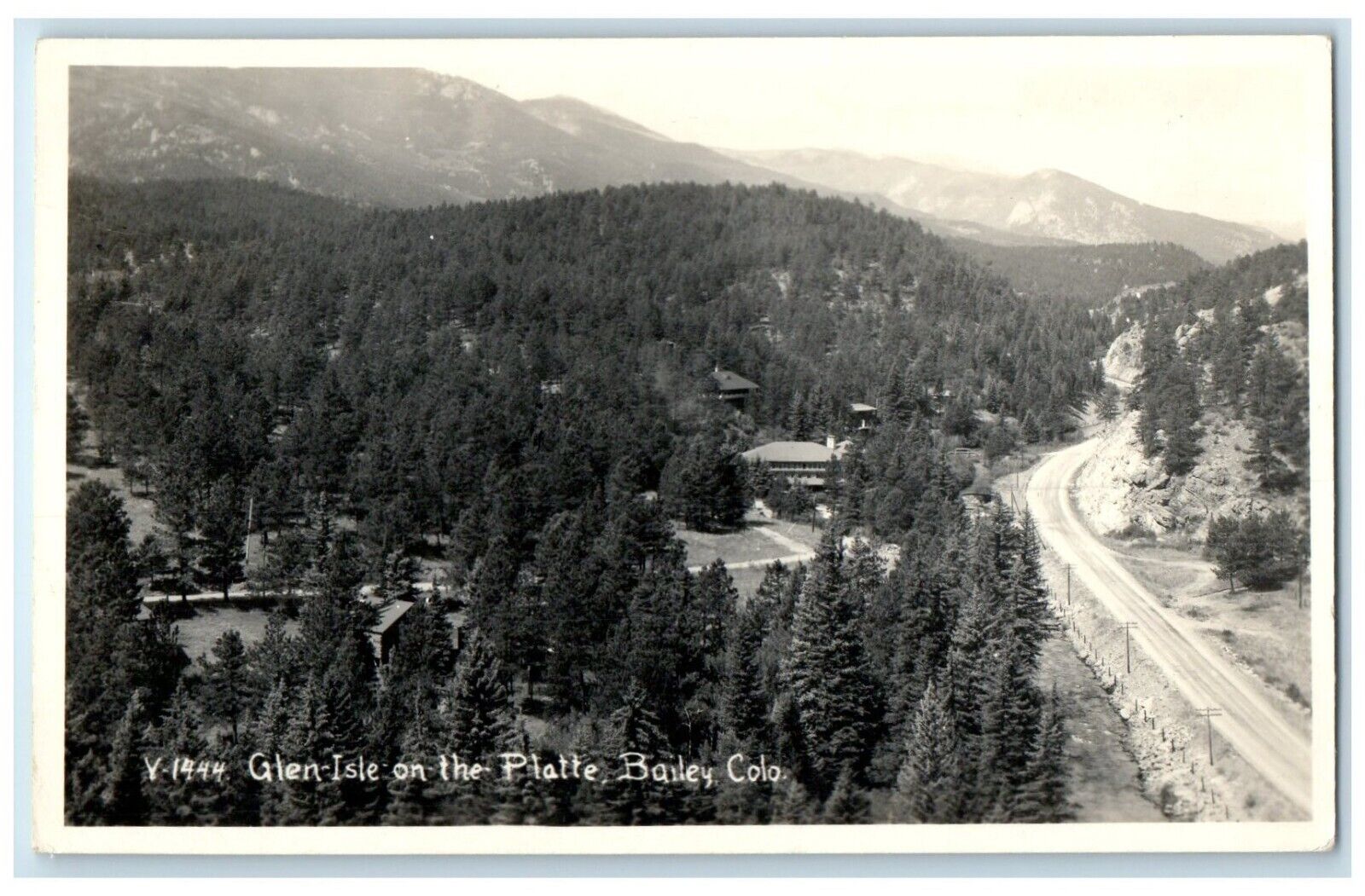 1953 View Of Glen Isle On The Platte Bailey Colorado CO Posted Vintage Postcard