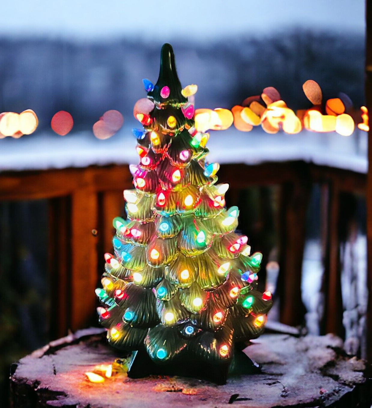 vtg Ceramic Christmas tree Holland Mold 19\