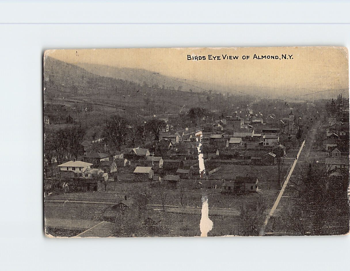 Postcard Bird's Eye View Almond New York USA