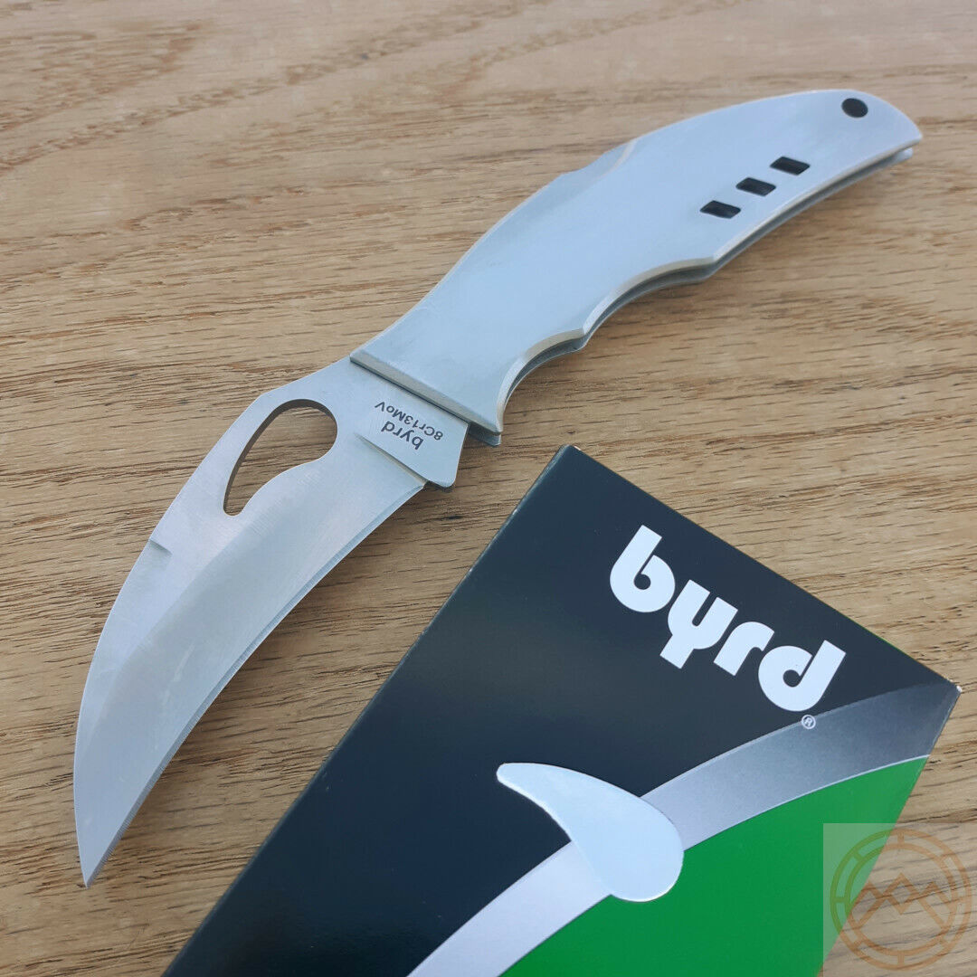 Byrd By Spyderco Crossbill Folding Knife 3½ 8Cr13MoV Steel Blade Steel Handle