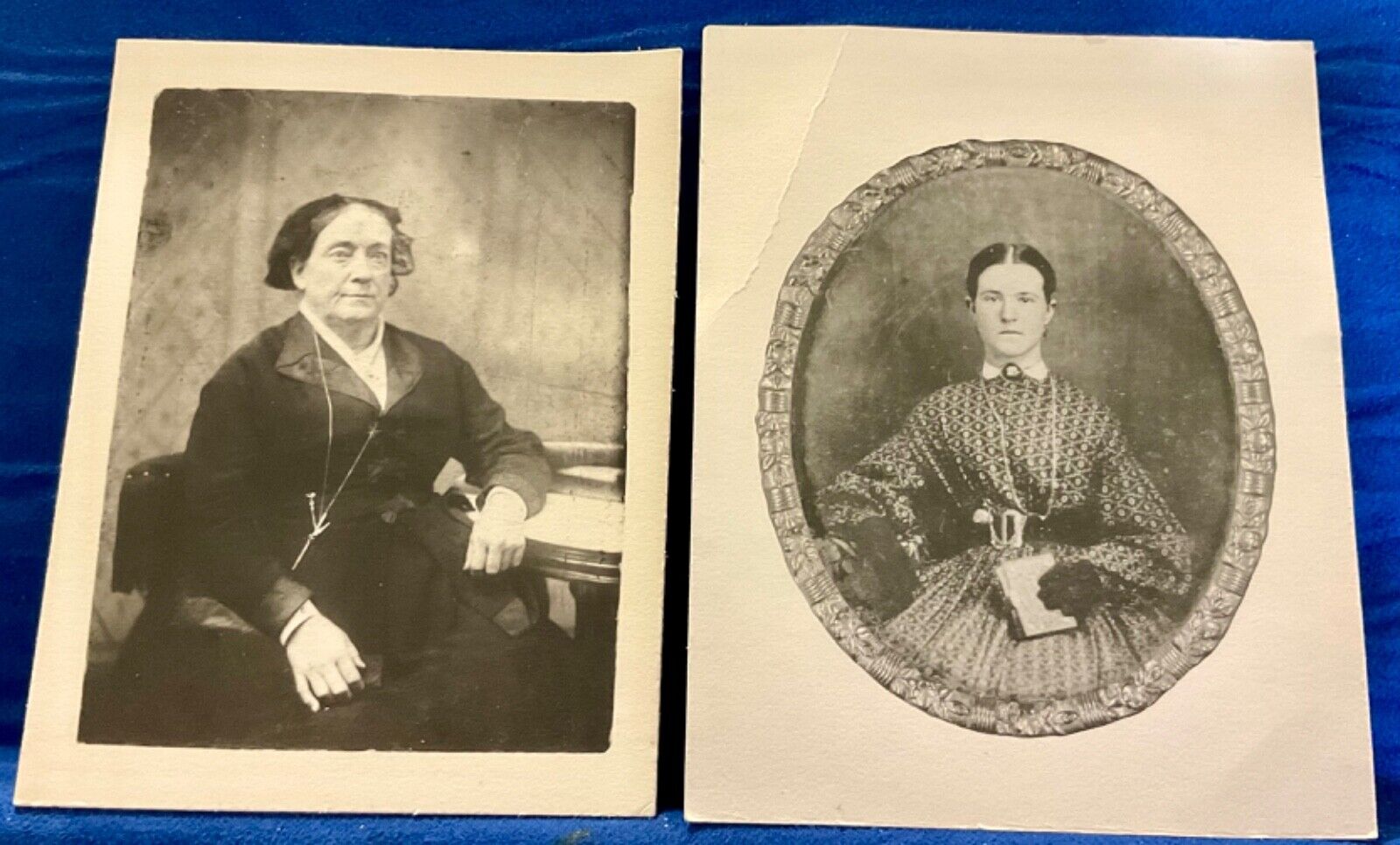 Vintage Photos-Family-Appear CDV..Older Lady and 15 year old girl Notes on card