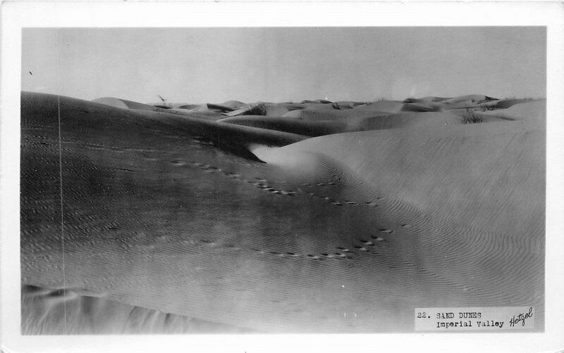 California Imperial Valley 1930s Sand Dunes RPPC Photo Postcard 22-1914
