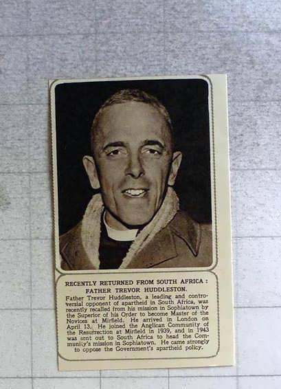 1956 Father Trevor Huddleston Opponent Of Apartheid
