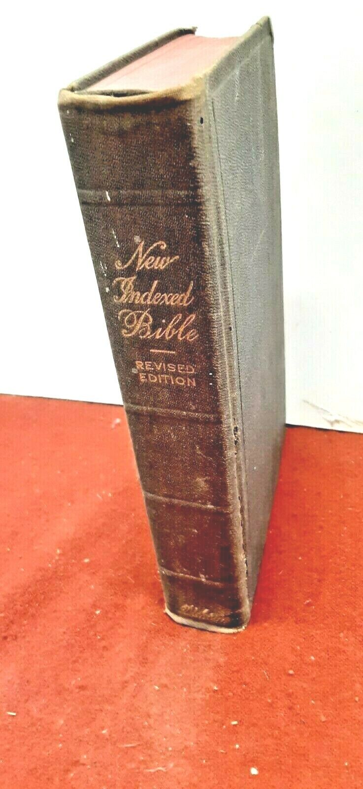 Vintage 1923 Holy Bible the Divine Library, the New Indexed Bible hard cover