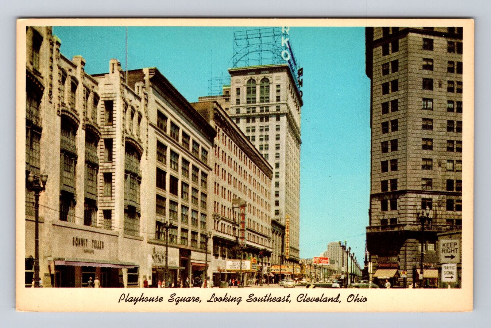 Cleveland OH-Ohio, Playhouse Square, Advertisement, Antique, Vintage Postcard