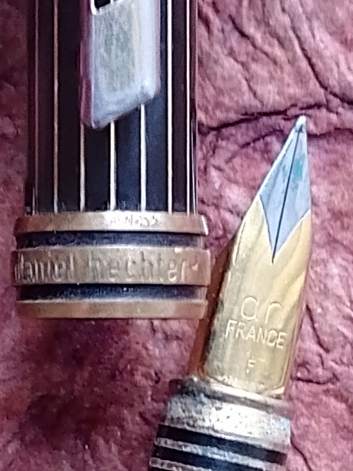 Vtg DANIEL HECHTER  Metal Fountain Pen Nib F, FRANCE VINTAGE