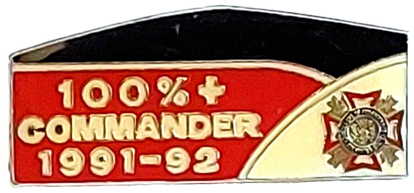 VFW 100% Commander 1991-1992 Lapel Pin