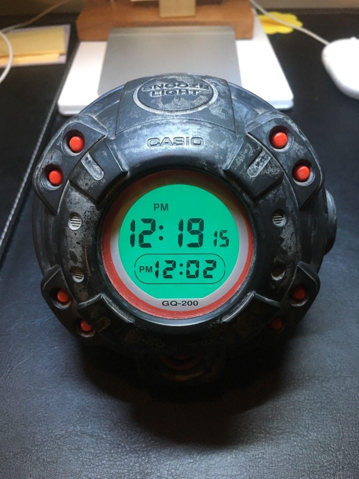 RARE CASIO G-SHOCK GQ-200 MUSCLE TIME Alarm Clock DS 90\'S READ