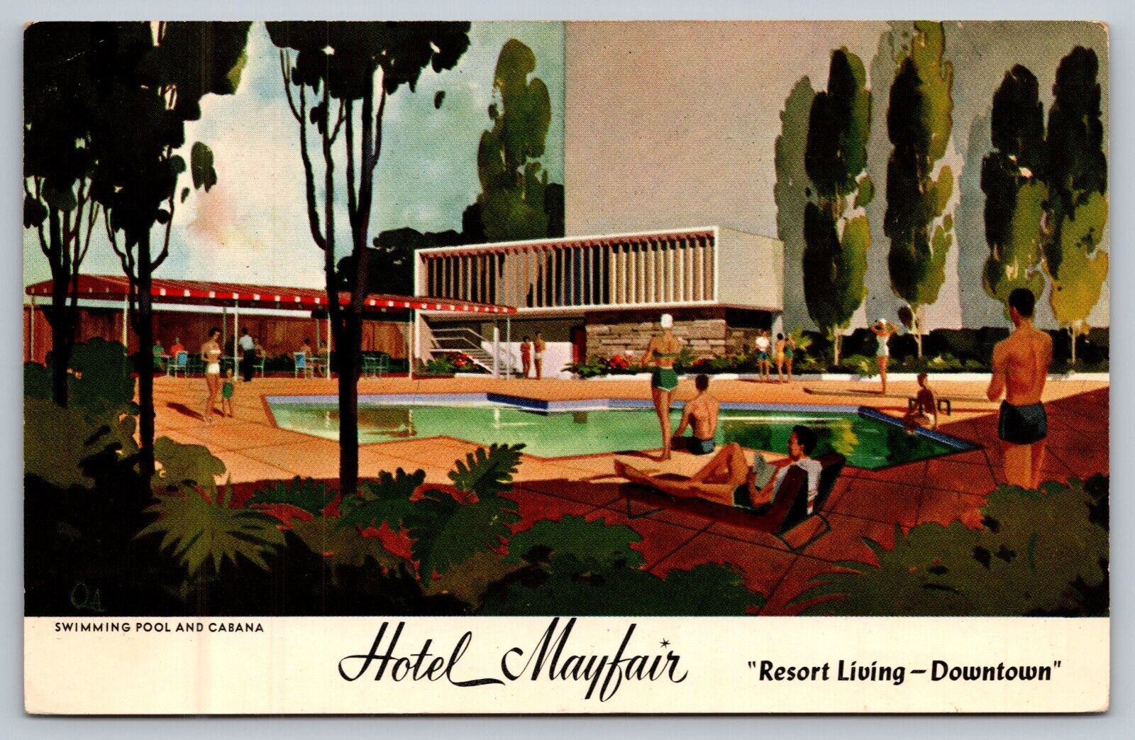 Hotel Mayfair Los Angeles CA  Vintage Postcard