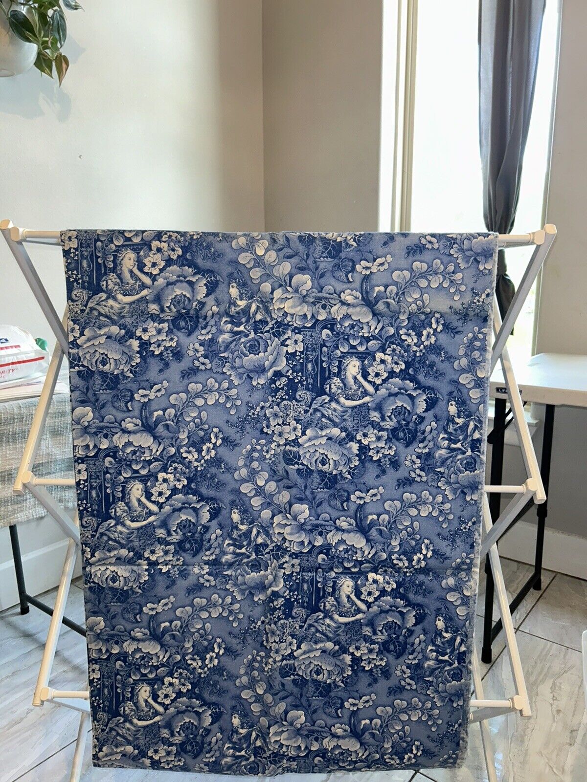Vintage Toile Victorian Fabric 4 Yards Available