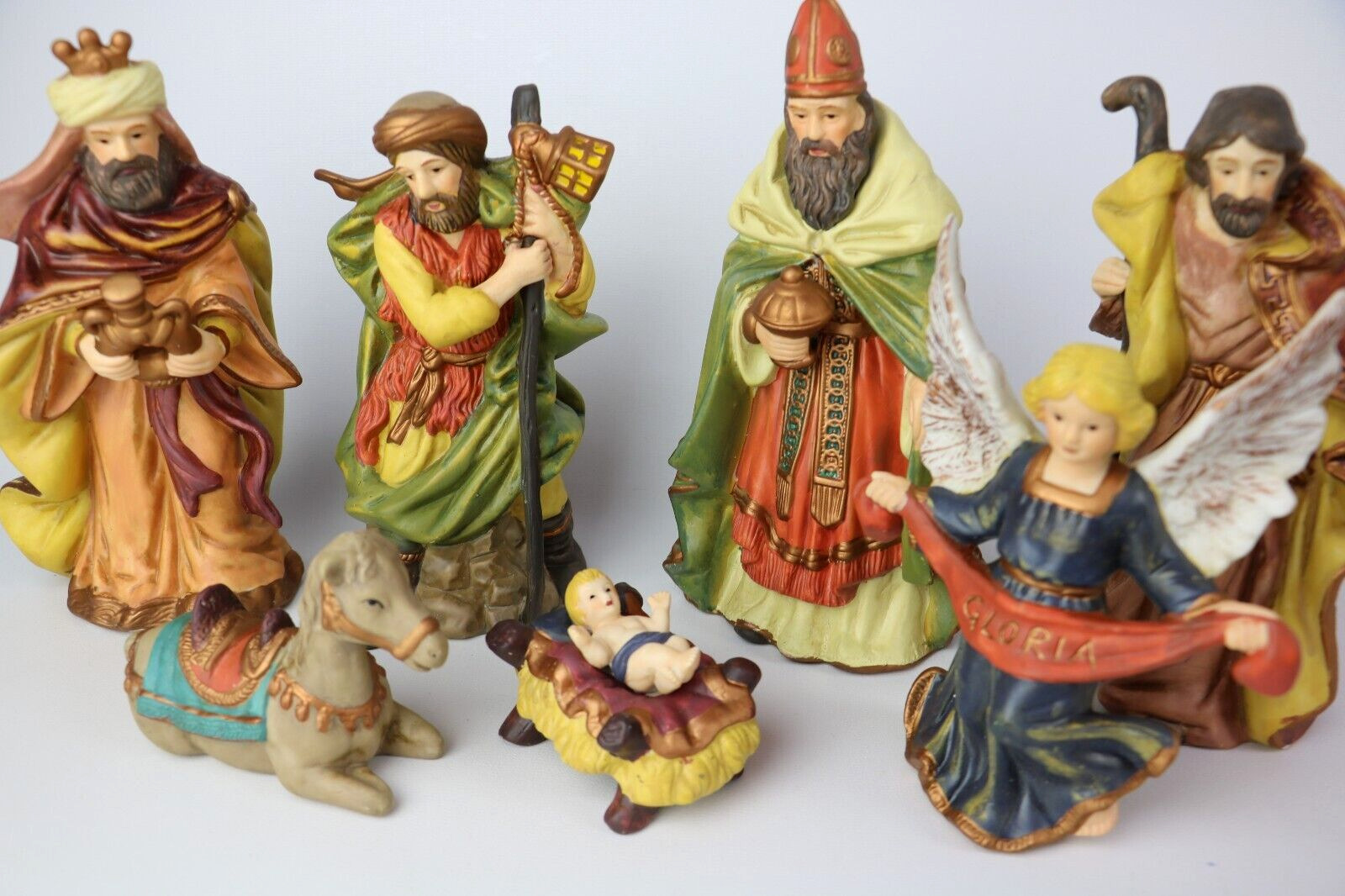 Vintage Christmas Nativity Set 7 Piece Set Ceramic 3\